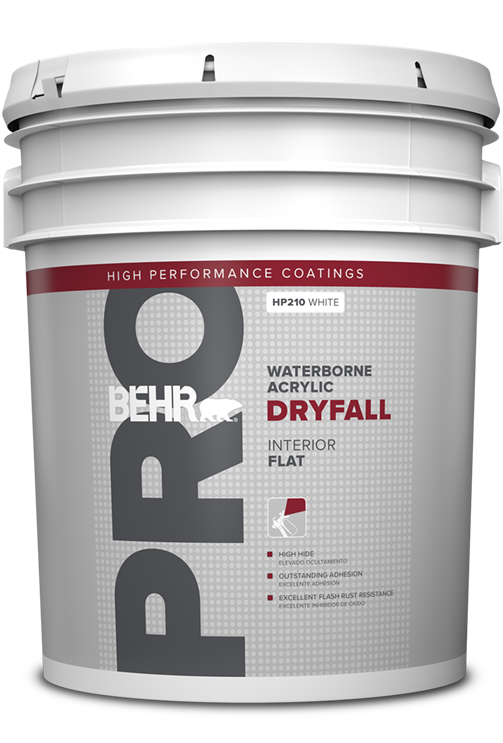 5 gallon of BEHR PRO Waterborne Acrylic Dryfall HP210