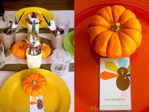 Pumpkin Table Settings Colorfully BEHR