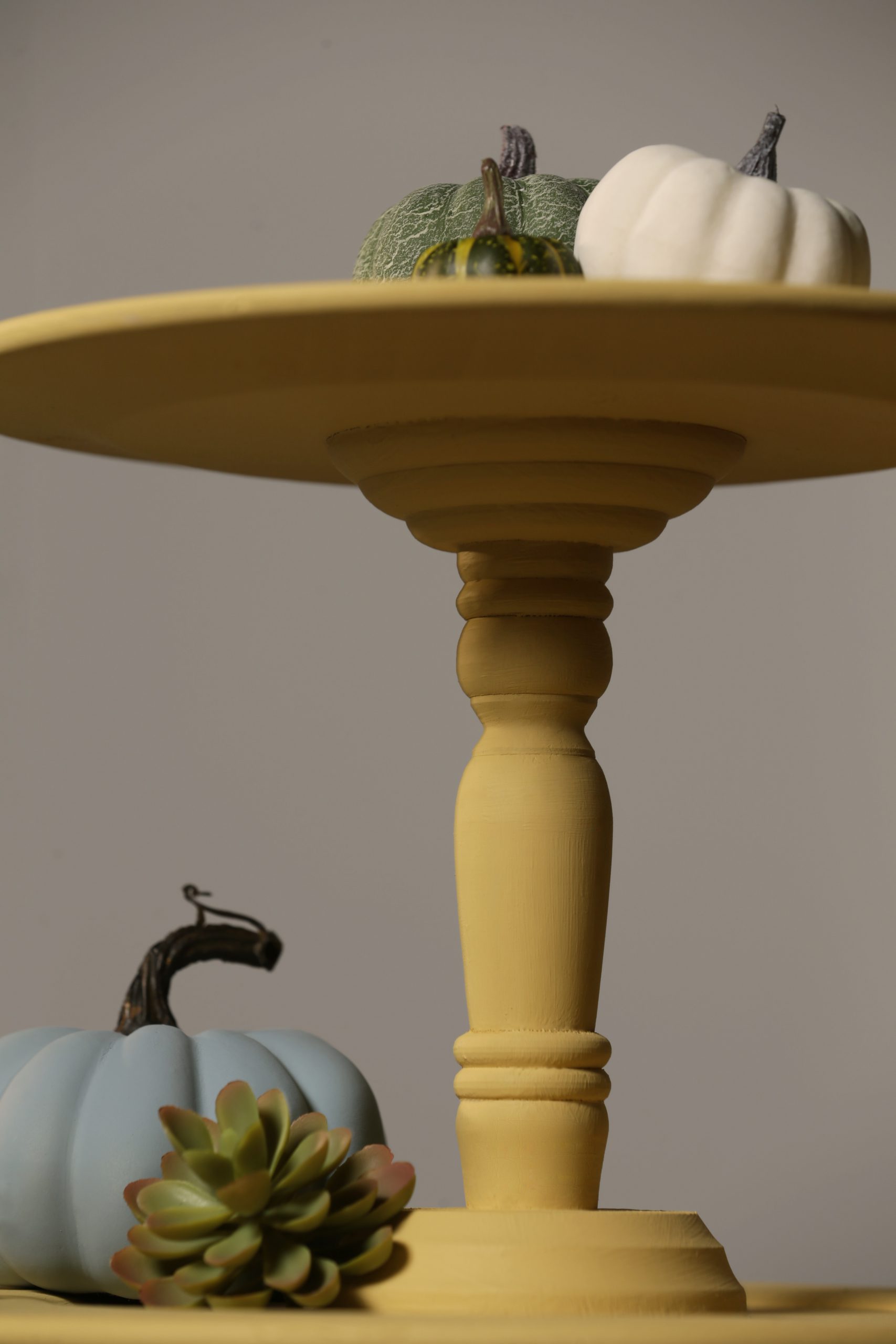 DIY Project Double Tier Tray Pumpkins Colorfully BEHR