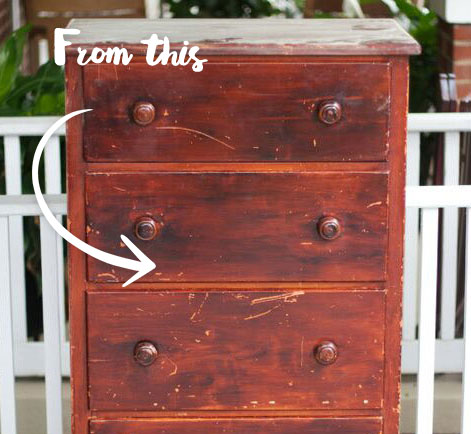 Furniture Hack: Chest Refinished in Homemade Chalk Paint