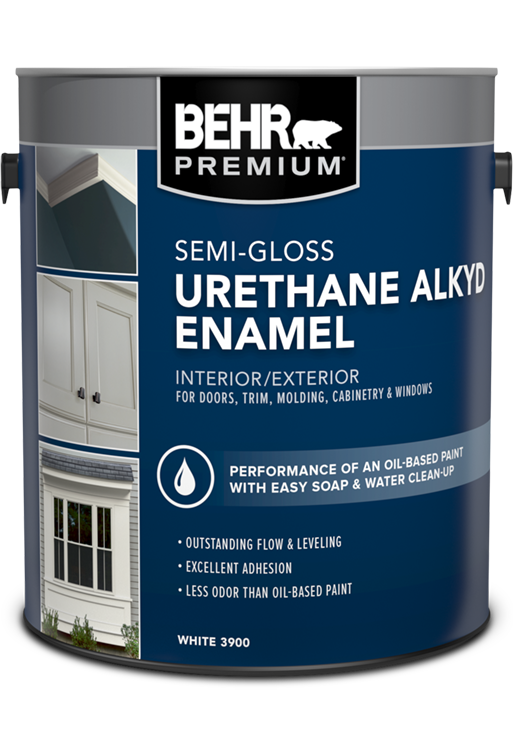 BEHR PREMIUM 1 gal. #M400-2 Glass Tile Urethane Alkyd Semi-Gloss Enamel  Interior/Exterior Paint 390001 - The Home Depot