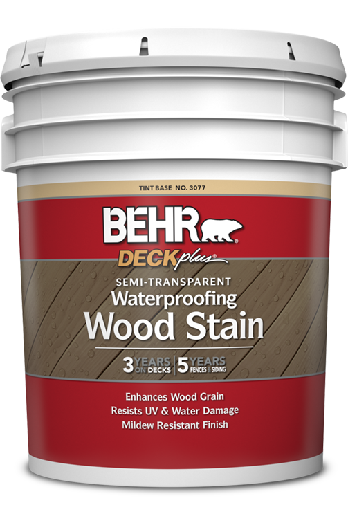 Semi-Transparent Waterproofing Wood Stain, BEHR DECKplus®