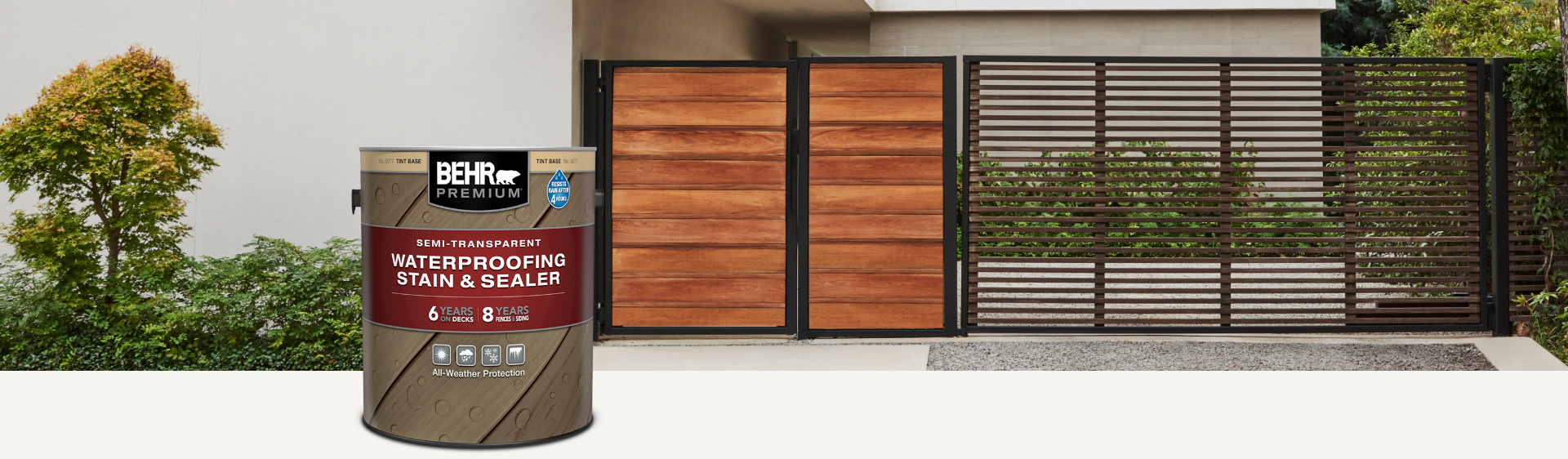 1 gal. #ST-330 Redwood Semi-Transparent Waterproofing Exterior Wood Stain  and Sealer
