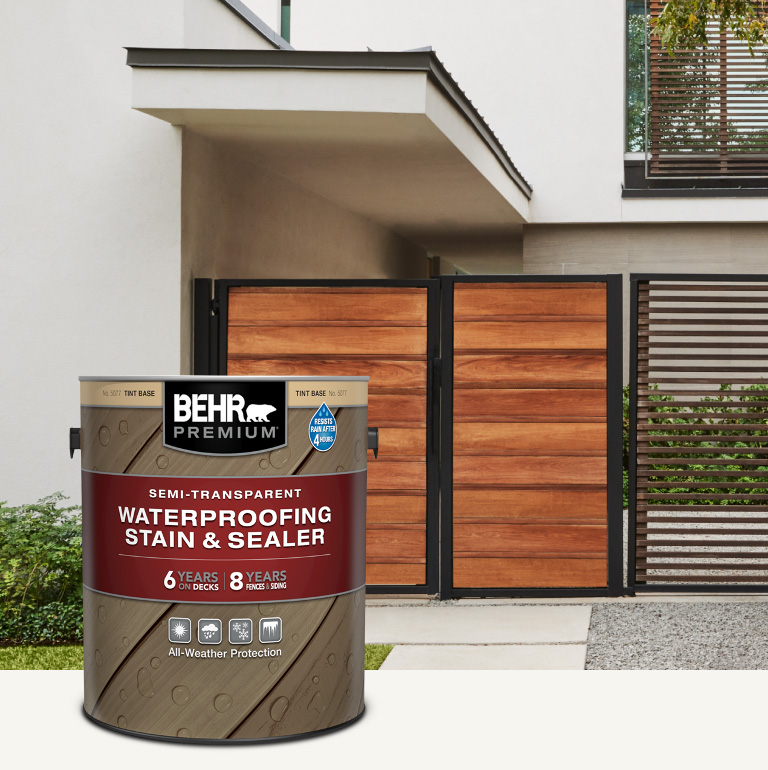 1 gal. #ST-330 Redwood Semi-Transparent Waterproofing Exterior Wood Stain  and Sealer