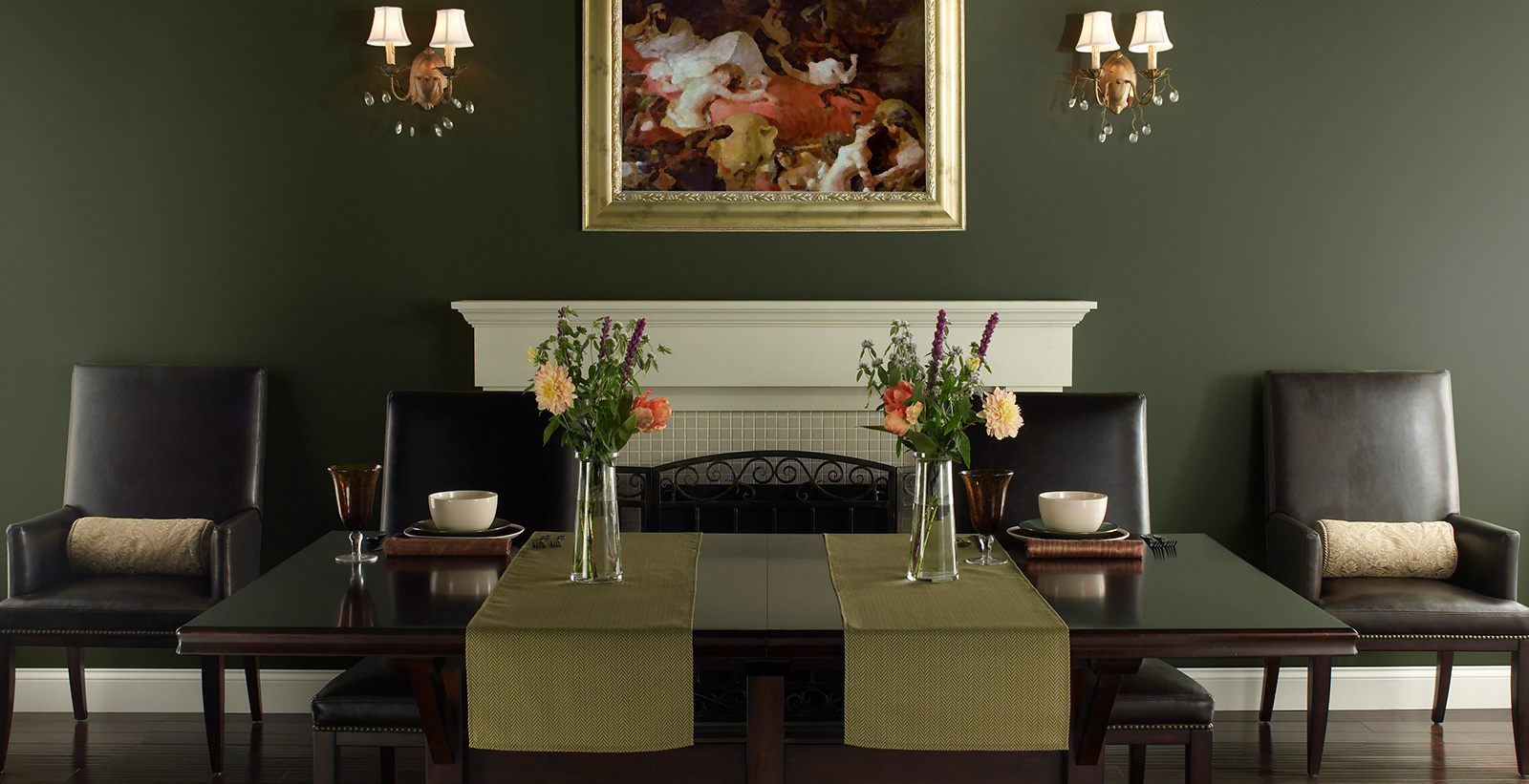 Traditional Dining Room | Green Dining Room Gallery | Behr