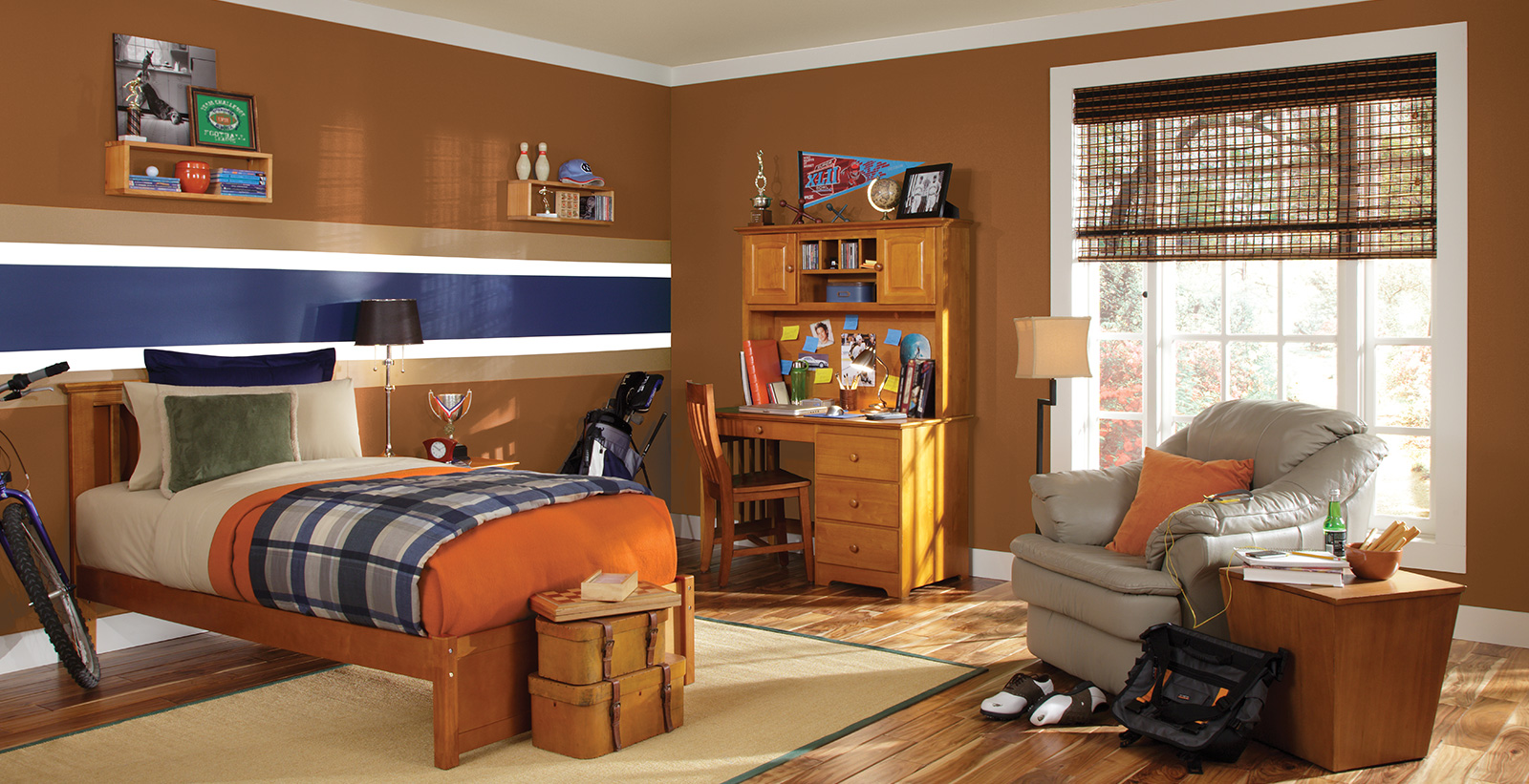 Sporty Teen Room | Orange Kid's Room Gallery | Behr